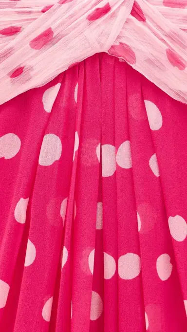 SALONI Chani Long Dress Polka Strawberry | Thumbnail 6