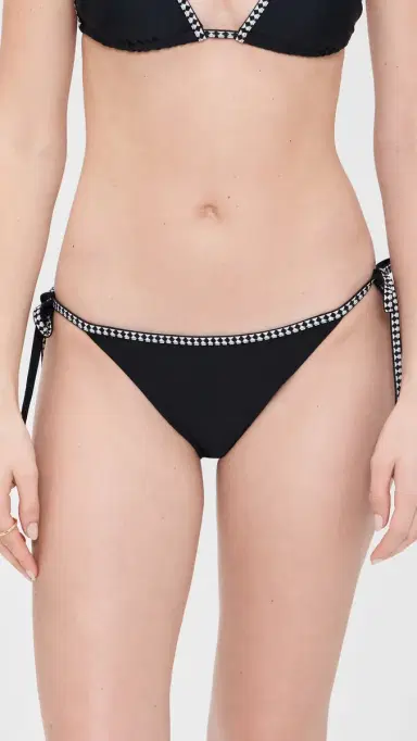 Lemlem Lena String Bikini Bottoms Black M | Thumbnail 2
