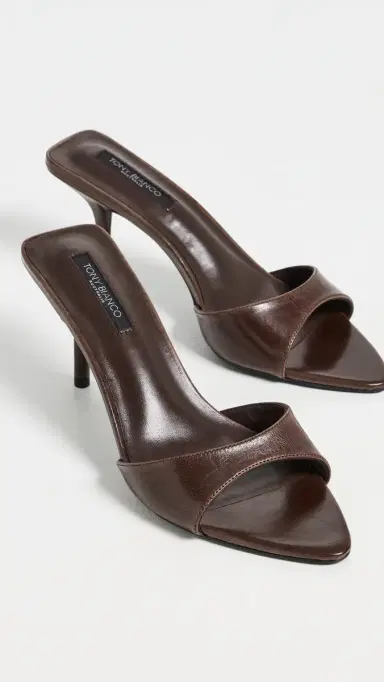 Tony Bianco Hallie Heeled Mules Choc Vintage | Thumbnail 5