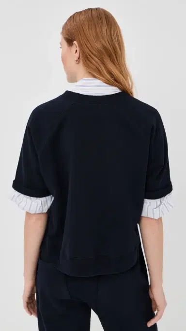 TWP Slouchy Rolled Tee Midnight | Thumbnail 4