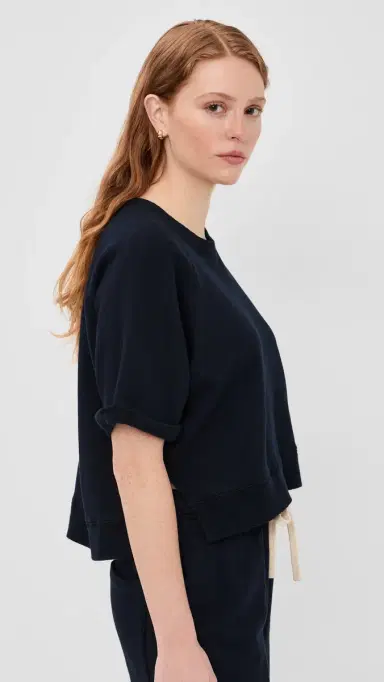 TWP Slouchy Rolled Tee Midnight | Thumbnail 5