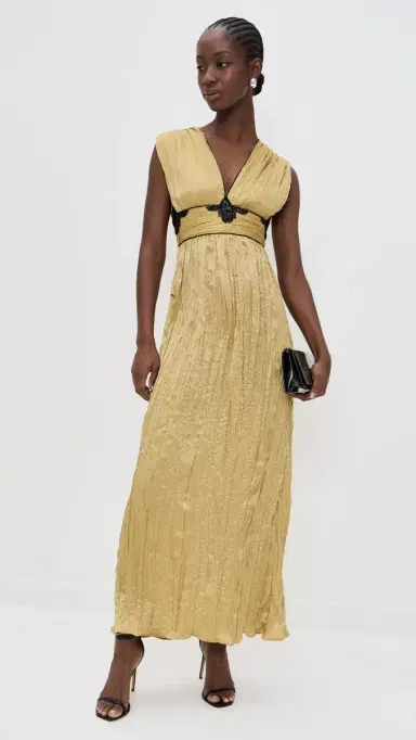 Sabina Musáyev Torin Dress Antique Gold | Thumbnail 2
