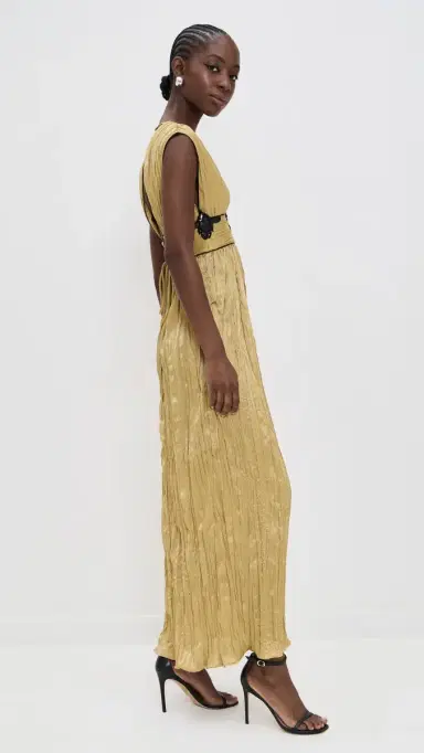 Sabina Musáyev Torin Dress Antique Gold | Thumbnail 4