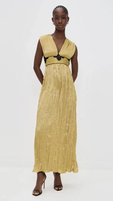 Sabina Musáyev Torin Dress Antique Gold | Thumbnail 5