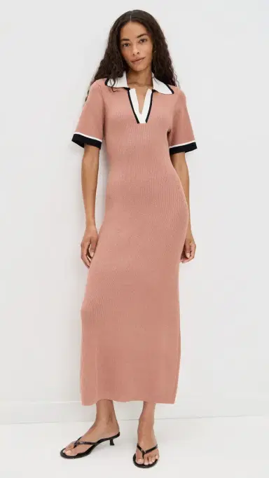 LE BOP Boucle Polo Maxi Dress ocha | Thumbnail 2