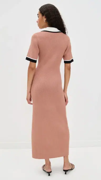LE BOP Boucle Polo Maxi Dress ocha | Thumbnail 3
