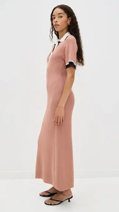 LE BOP Boucle Polo Maxi Dress ocha | Thumbnail 4