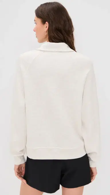Varley Selene Half Zip Marl Pullover Ivory Marl S | Thumbnail 3