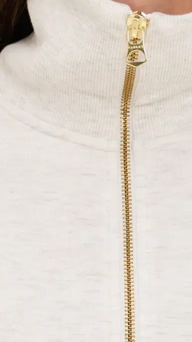 Varley Selene Half Zip Marl Pullover Ivory Marl S | Thumbnail 6