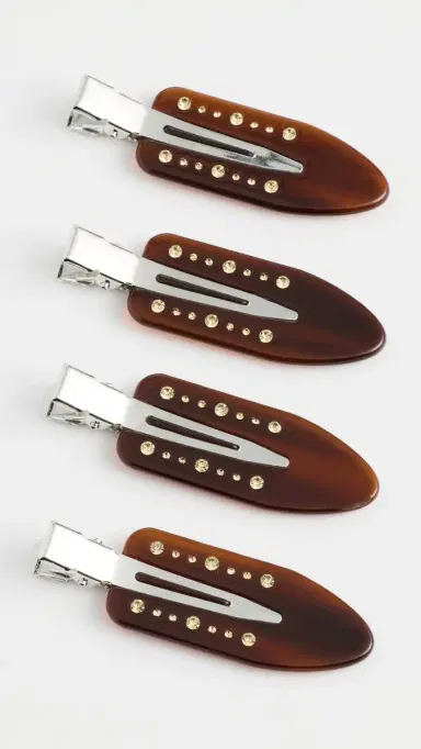 Emi Jay Popstar Clips Set of 4 Amber Glow One Size | Thumbnail 2