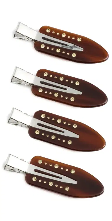 Emi Jay Popstar Clips Set of 4 Amber Glow One Size | Thumbnail 1