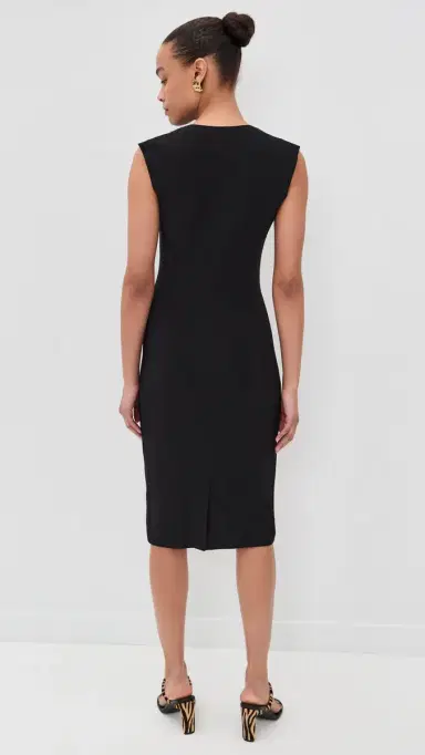 Norma Kamali Sleeveless Dress To Knee Black | Thumbnail 3