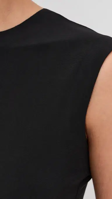 Norma Kamali Sleeveless Dress To Knee Black | Thumbnail 6