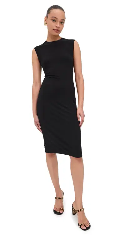 Norma Kamali Sleeveless Dress To Knee Black | Thumbnail 1