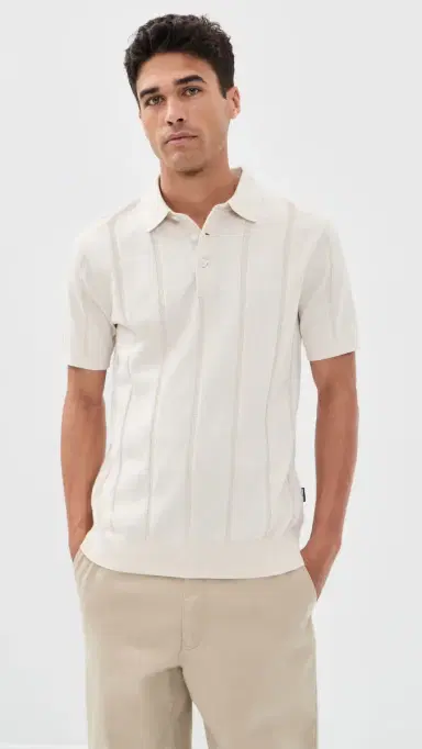Barbour Wellburn Knitted Polo Shirt Oatmeal | Thumbnail 2 Barbour Wellburn Knitted Polo Shirt Oatmeal | Thumbnail 2