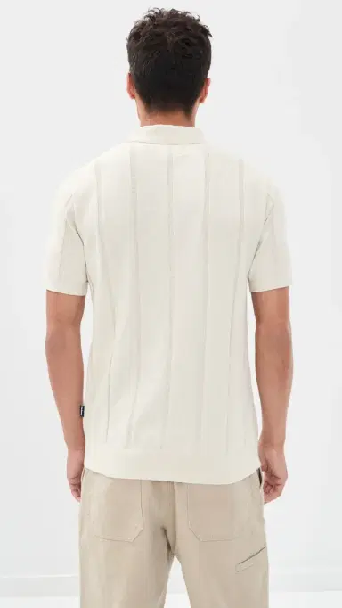 Barbour Wellburn Knitted Polo Shirt Oatmeal | Thumbnail 3 Barbour Wellburn Knitted Polo Shirt Oatmeal | Thumbnail 3