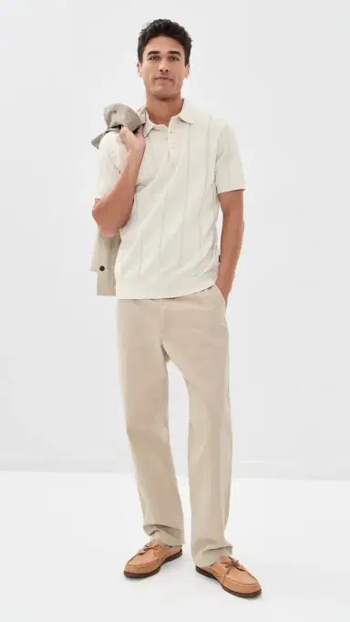 Barbour Wellburn Knitted Polo Shirt Oatmeal | Thumbnail 5 Barbour Wellburn Knitted Polo Shirt Oatmeal | Thumbnail 5