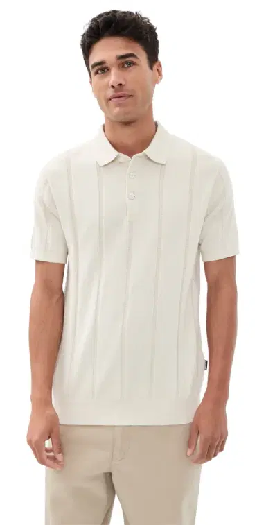 Barbour Wellburn Knitted Polo Shirt Oatmeal | Thumbnail 1 Barbour Wellburn Knitted Polo Shirt Oatmeal | Thumbnail 1