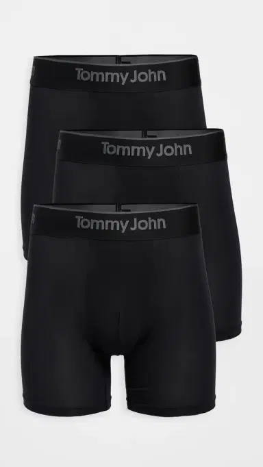 Tommy John econd kin 6 Boxer Briefs 3 Pack Black | Thumbnail 2
