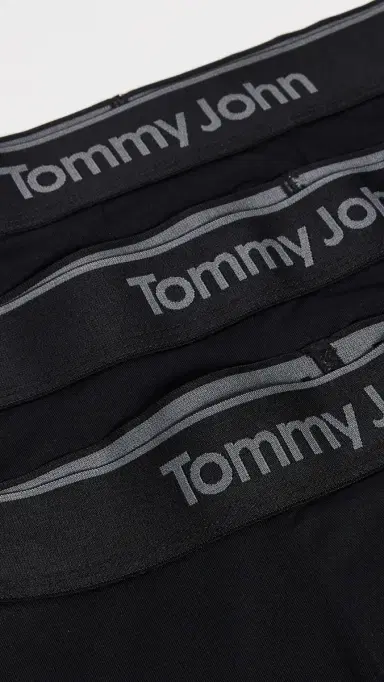 Tommy John econd kin 6 Boxer Briefs 3 Pack Black | Thumbnail 5