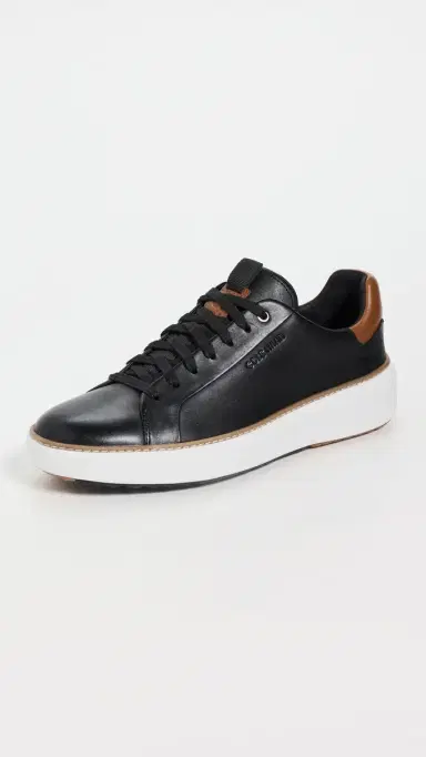 Cole Haan Grandpro Topspin Golf Shoes Black/Pecan/Optic White | Thumbnail 2