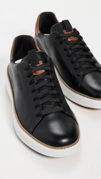 Cole Haan Grandpro Topspin Golf Shoes Black/Pecan/Optic White | Thumbnail 4