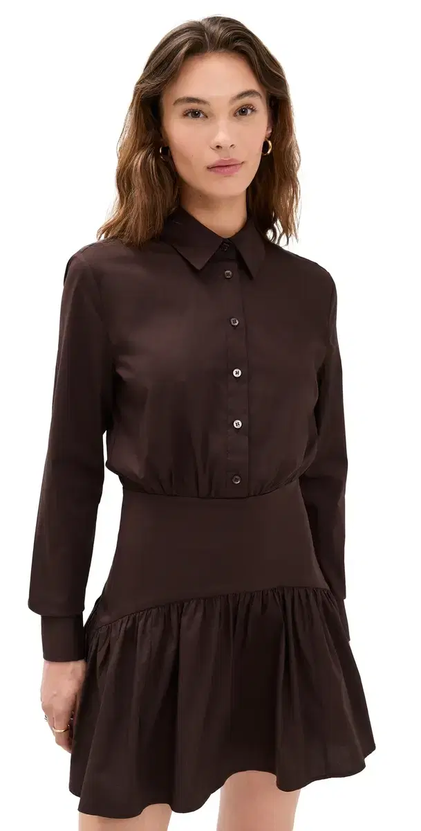 STAUD Rocco Mini Dress Earth