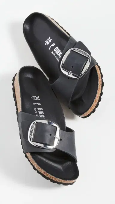 Birkenstock Madrid Big Buckle Sandals Black 36 | Thumbnail 2