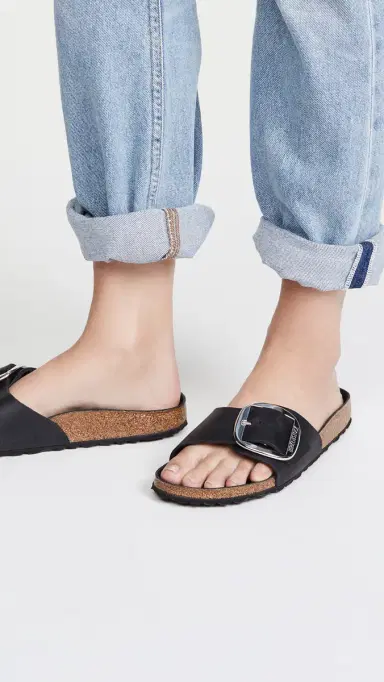 Birkenstock Madrid Big Buckle Sandals Black 36 | Thumbnail 3