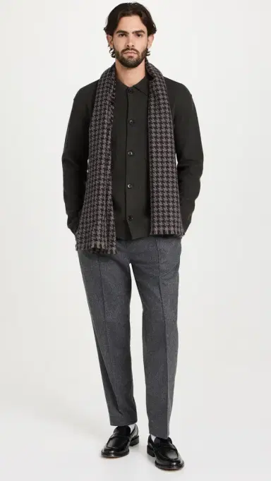 NN07 Jonas Full Button Sweater Dark Army | Thumbnail 5