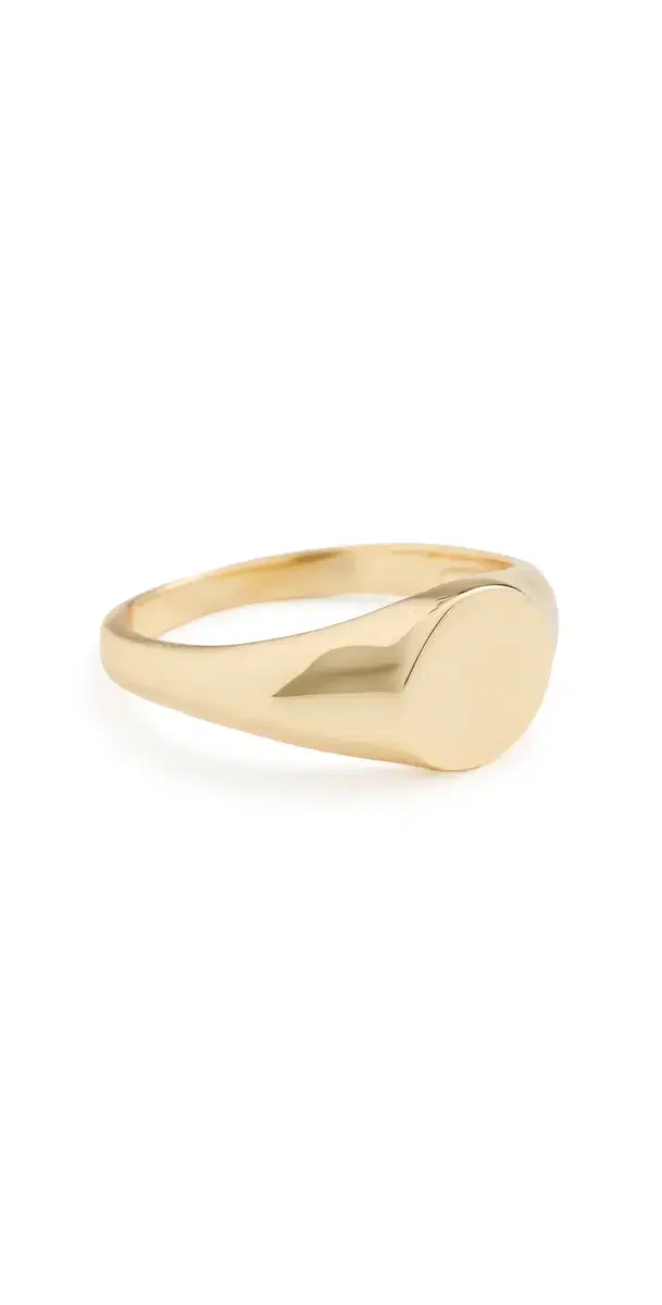 SHASHI Signet Ring Gold