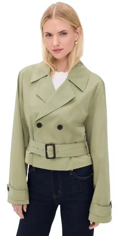 Frame The Uniform Trench Coat Military Green S | Thumbnail 1 Frame The Uniform Trench Coat Military Green S | Thumbnail 1