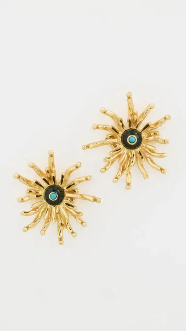 Lizzie Fortunato Cactus Flower Studs Gold One Size | Thumbnail 2