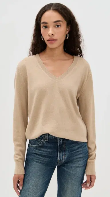 Vince Weekend V Neck Cashmere Pullover | Thumbnail 2