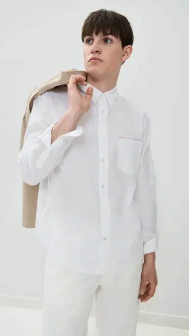 Billy Reid MSL 1-Pocket Shirt White | Thumbnail 2