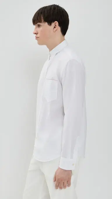 Billy Reid MSL 1-Pocket Shirt White | Thumbnail 4