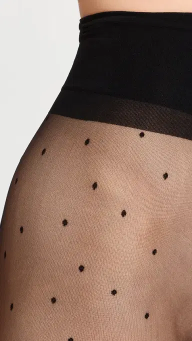 Stems Paris Edit - Sheer & Double Dots Tights Black M | Thumbnail 5
