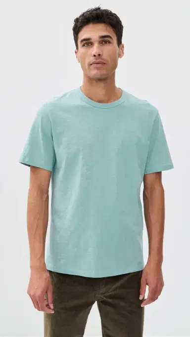 Theory Essential Cosmos Slub Cotton Tee Ocean Air M | Thumbnail 2 Theory Essential Cosmos Slub Cotton Tee Ocean Air M | Thumbnail 2
