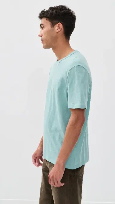 Theory Essential Cosmos Slub Cotton Tee Ocean Air M | Thumbnail 4 Theory Essential Cosmos Slub Cotton Tee Ocean Air M | Thumbnail 4