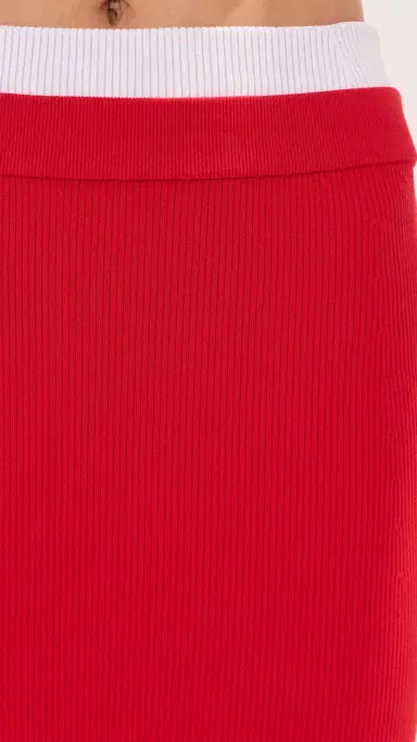 LE BOP Alex Midi Skirt Poppy/Ballet Pink | Thumbnail 6