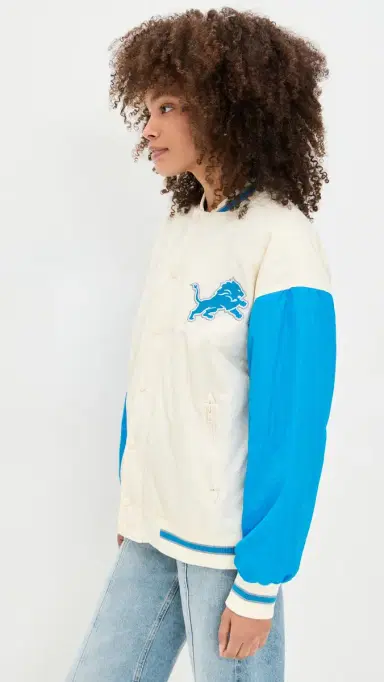 Terez Lions Colorblock Bomber Jacket Lions ugar wizzle/Blue | Thumbnail 4 Terez Lions Colorblock Bomber Jacket Lions ugar wizzle/Blue | Thumbnail 4