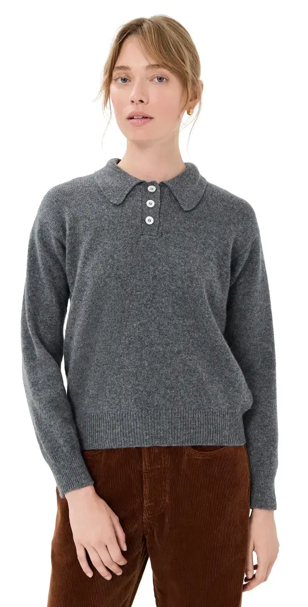 & Edith Polo Shirt Derby Grey