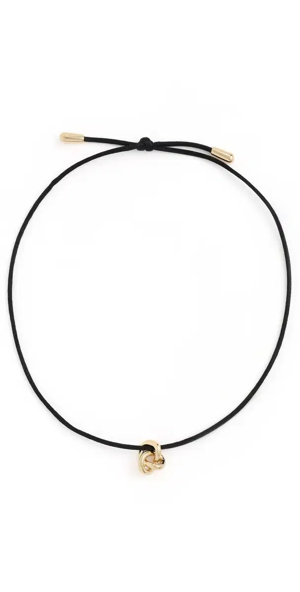 Cord Knot Necklace Gold One Size