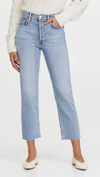 RE/DONE 70s High Rise Comfort Stretch Stove Pipe Jeans Mid 90s 30 | Thumbnail 2