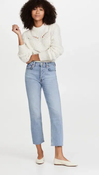 RE/DONE 70s High Rise Comfort Stretch Stove Pipe Jeans Mid 90s 30 | Thumbnail 5