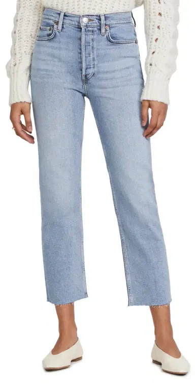 RE/DONE 70s High Rise Comfort Stretch Stove Pipe Jeans Mid 90s 30 | Thumbnail 1