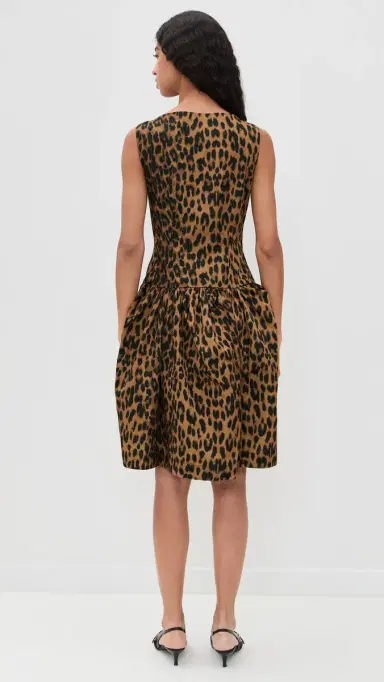 BAUM UND PFERDGARTEN Aneva Dress Dark Brown Leopard | Thumbnail 3 BAUM UND PFERDGARTEN Aneva Dress Dark Brown Leopard | Thumbnail 3