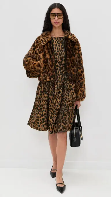 BAUM UND PFERDGARTEN Aneva Dress Dark Brown Leopard | Thumbnail 5 BAUM UND PFERDGARTEN Aneva Dress Dark Brown Leopard | Thumbnail 5