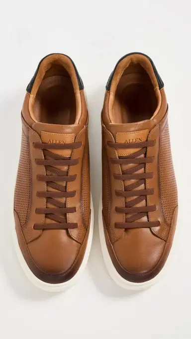 Allen Edmonds Oliver Leather Sneakers Luggage 230 9 | Thumbnail 4