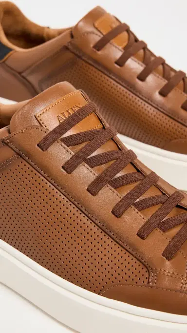 Allen Edmonds Oliver Leather Sneakers Luggage 230 9 | Thumbnail 5